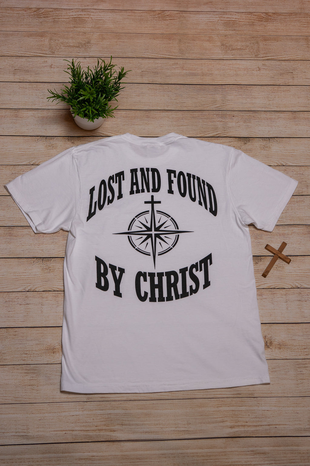 White Lost And Found By Christ Tee - White Design | color: white