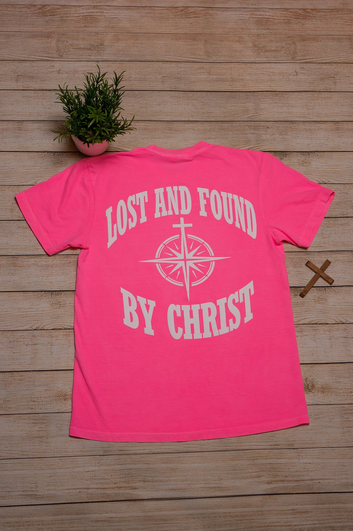 Pink Lost And Found By Christ Tee - Pink Design | color: pink