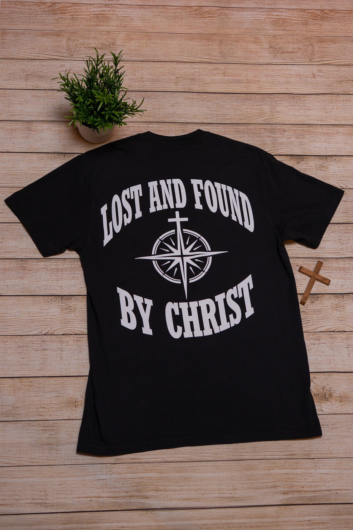 Black Lost And Found By Christ Tee - Black Design | color: Black